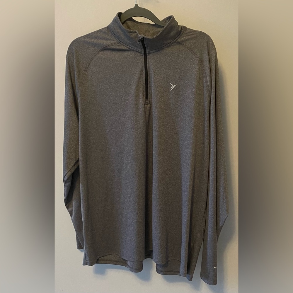 Active zip up xxl grey athletic jacket